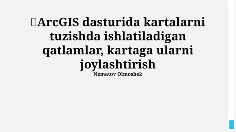 ArcGIS dasturi