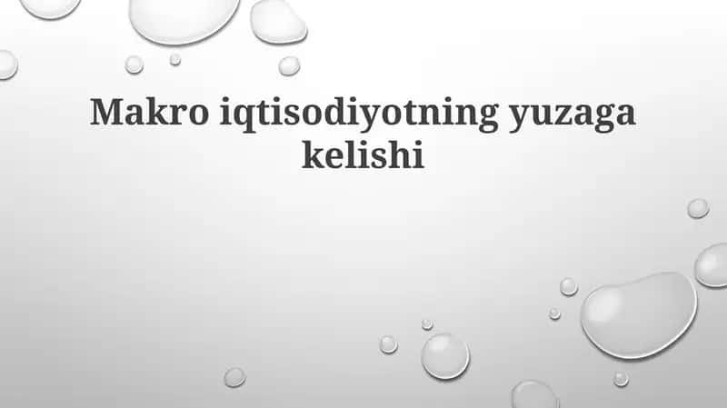 Makroiqtisodiyot