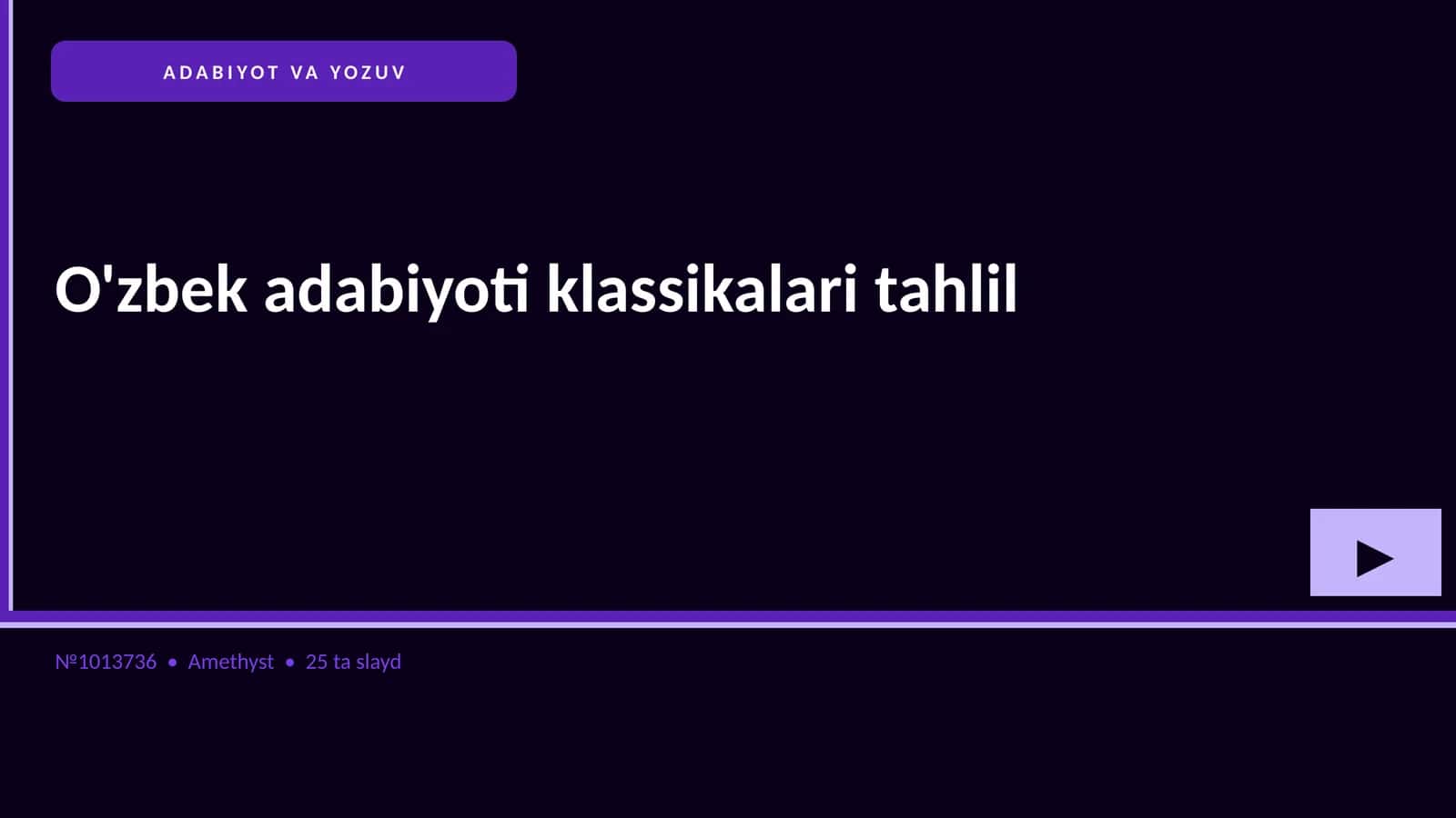 O'zbek adabiyoti klassikalari tahlil