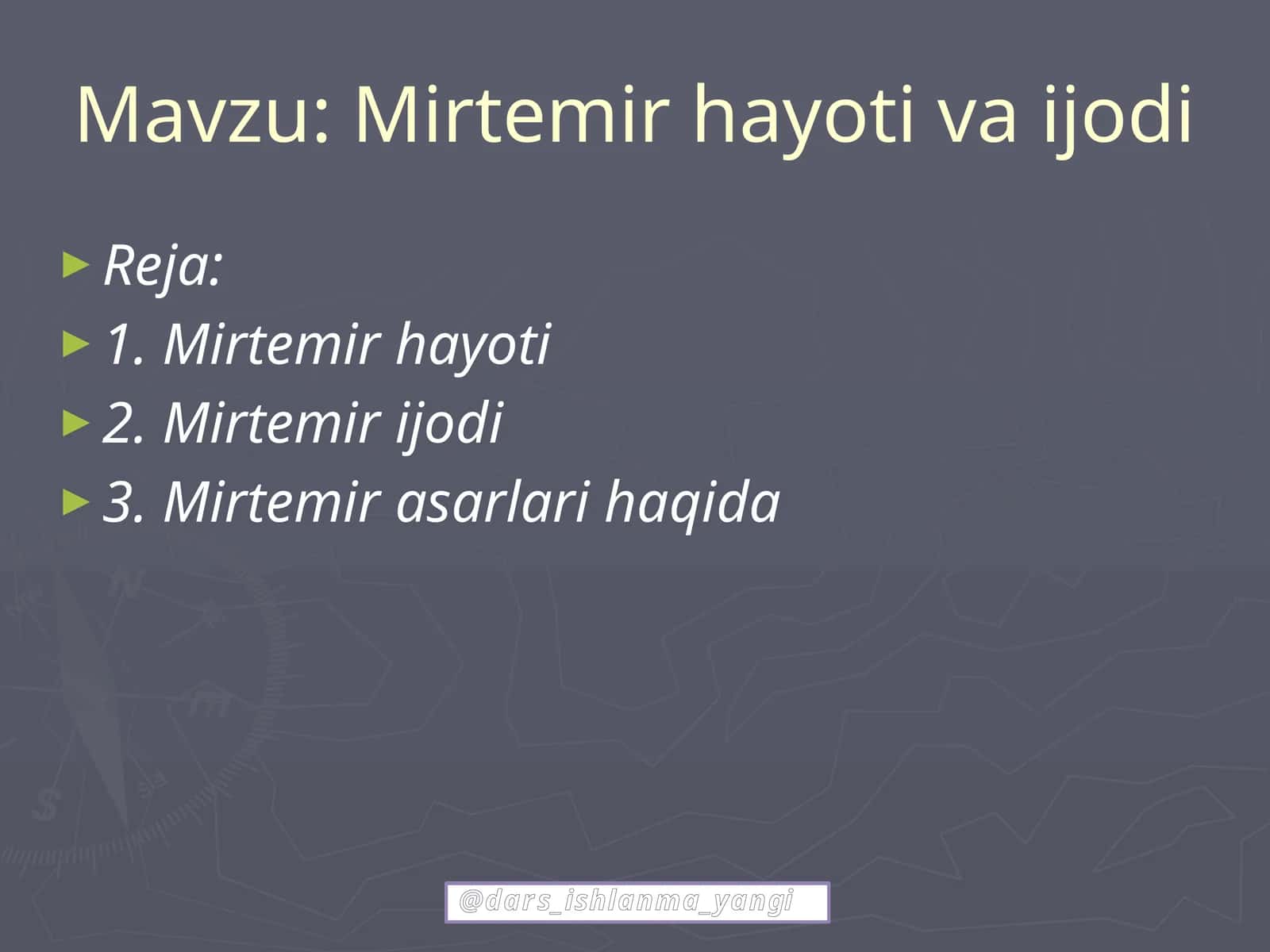 Mirtemir hayoti va ijodi