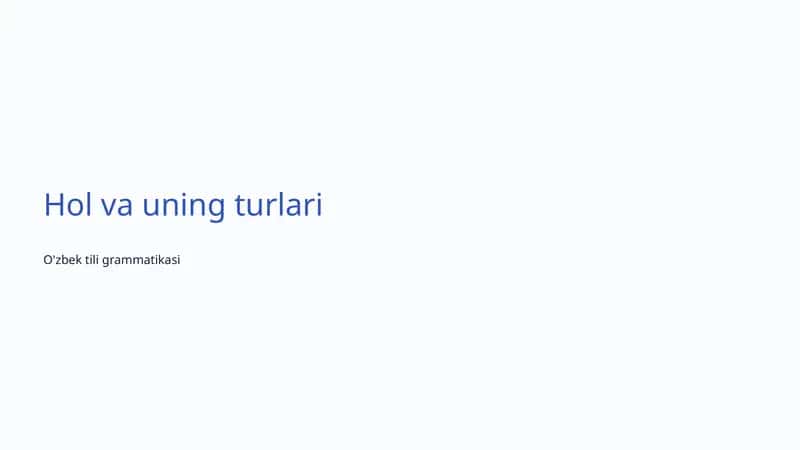 O'zbek tili grammatikasi