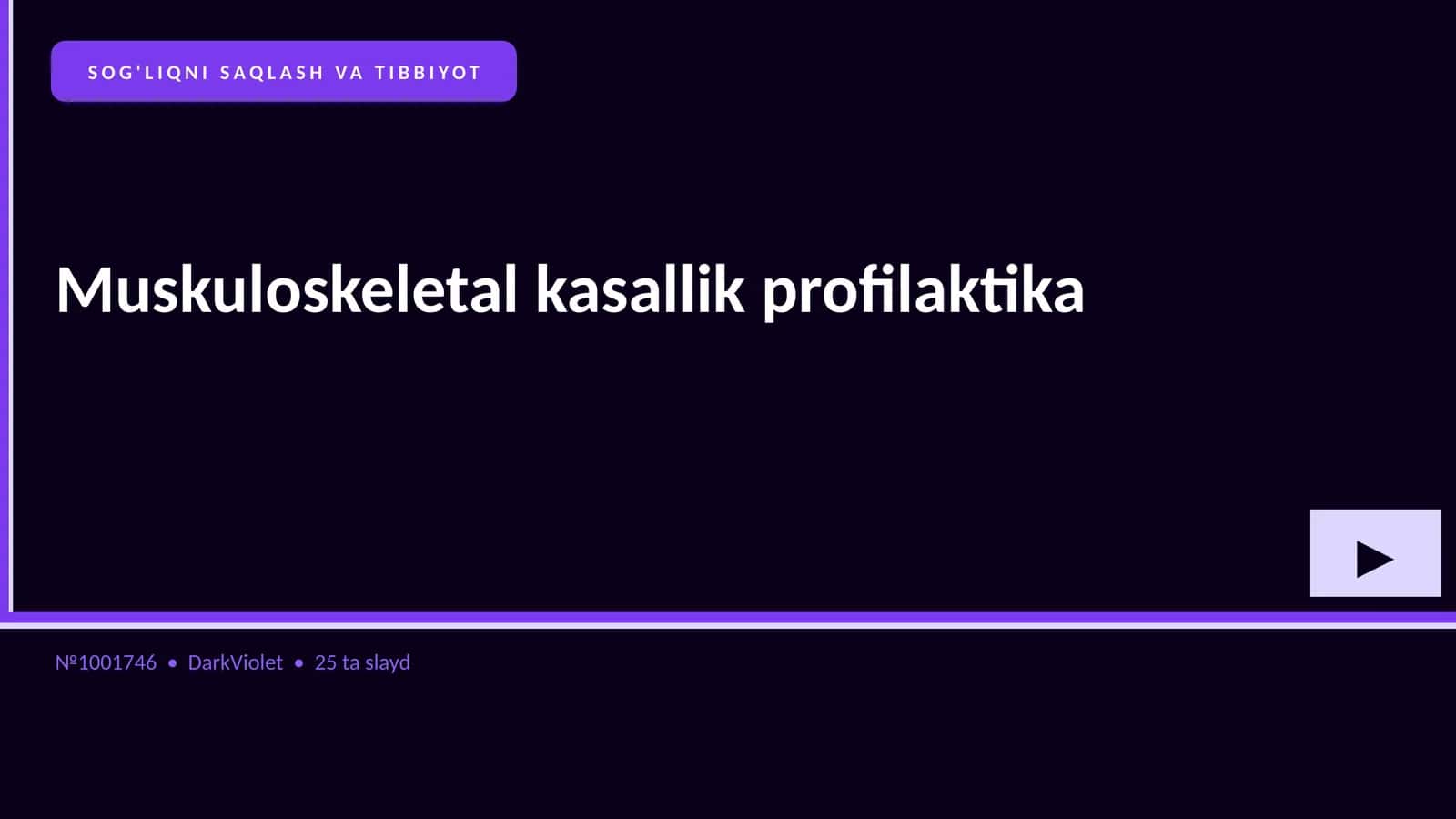 SOG'LIQNI SAQLASH VA TIBBIYOT