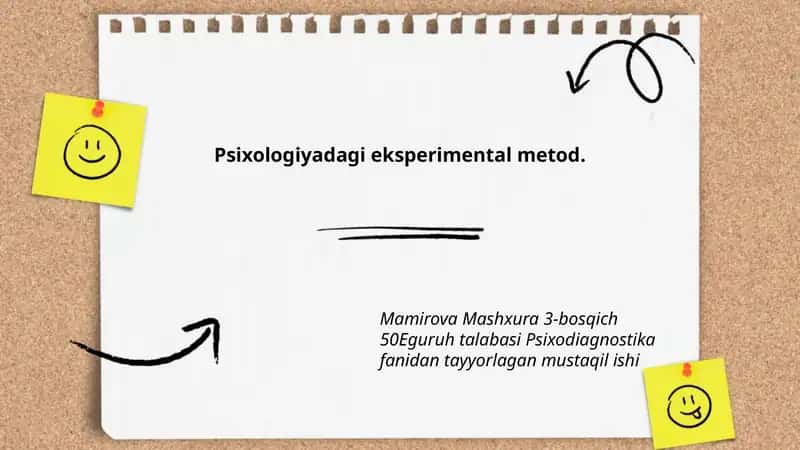 Psixologiyadagi eksperimental metod