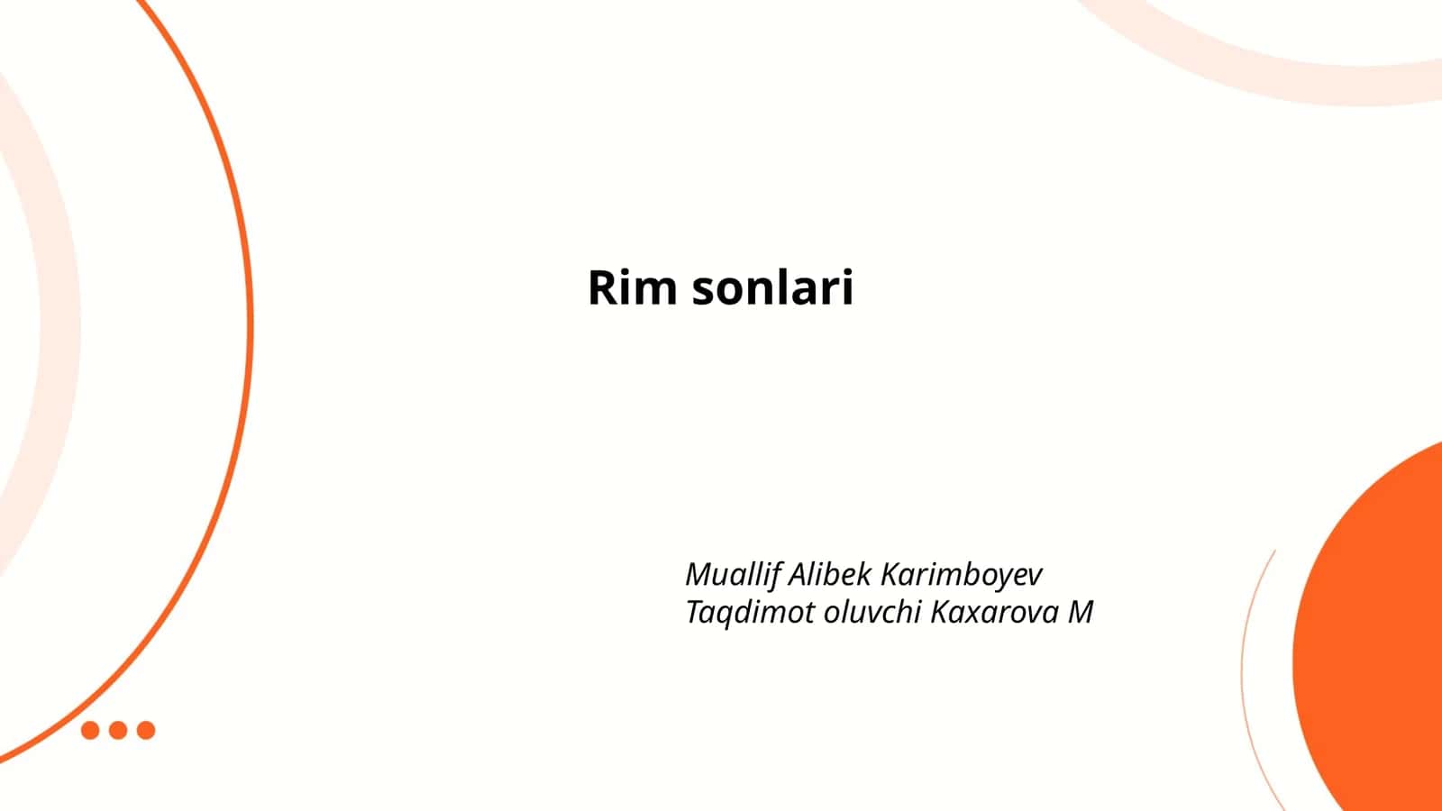 Rim sonlari