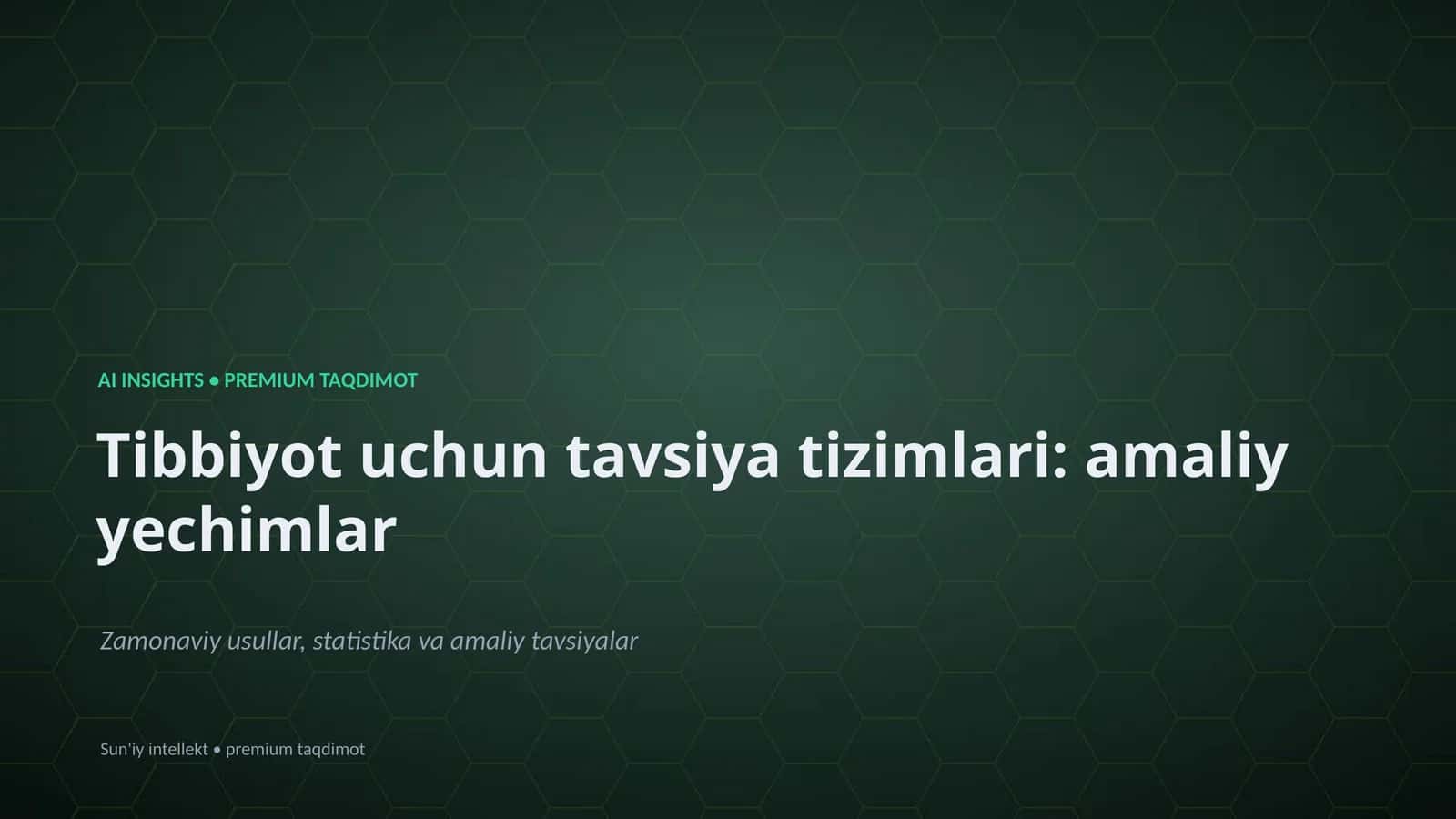 AI INSIGHTS • PREMIUM TAQDIMOT
