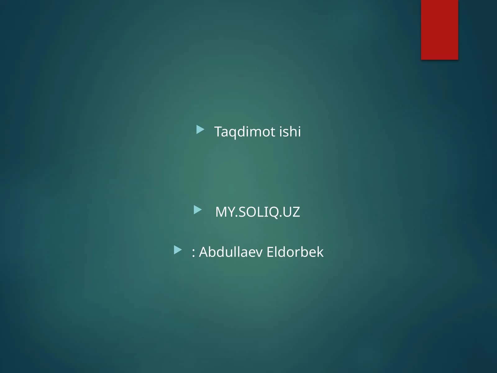 Taqdimot ishi