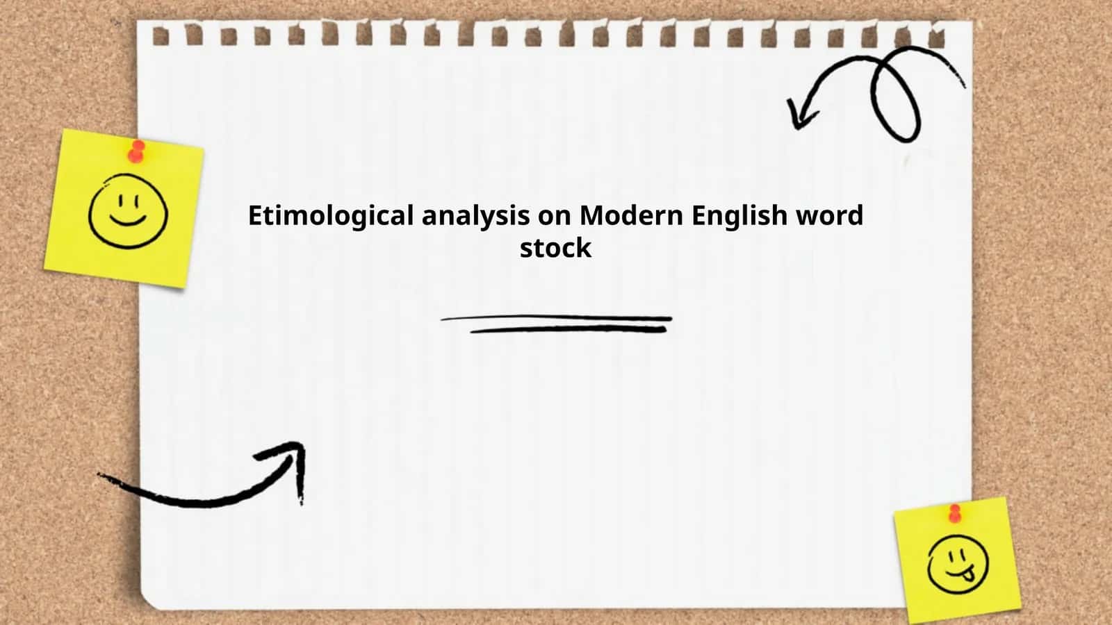Etimological analysis on Modern English word stock