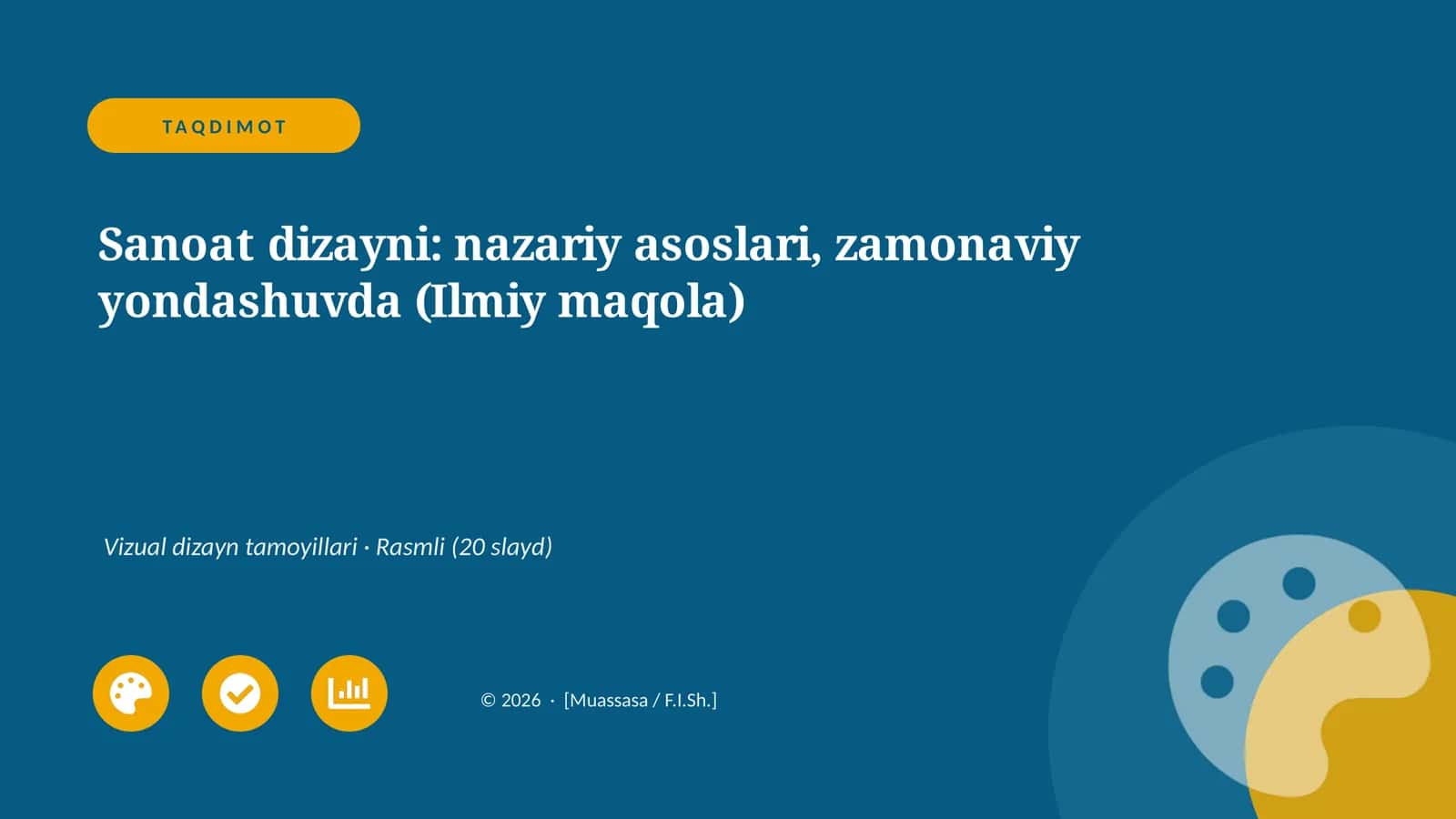 Sanoat dizayni: nazariy asoslari, zamonaviy yondashuvda (Ilmiy maqola)