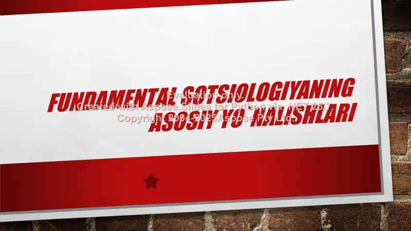 Fundamental sotsiologiyaning asosiy yo‘nalishlari
