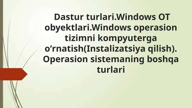 Windows operatsion tizimlari