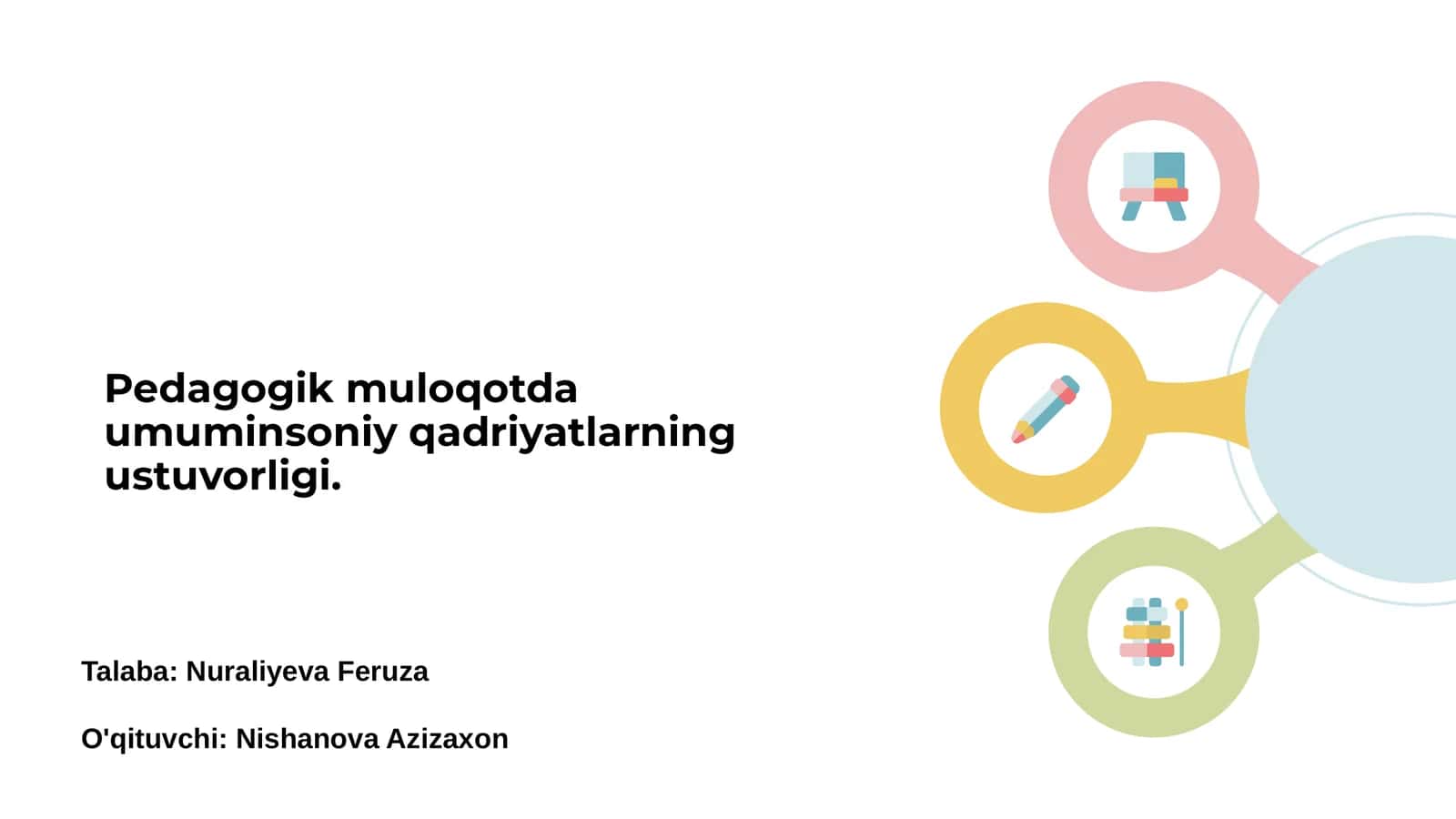 Pedagogik muloqotda umuminsoniy qadriyatlarning ustuvorligi