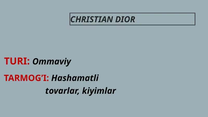Christian Dior