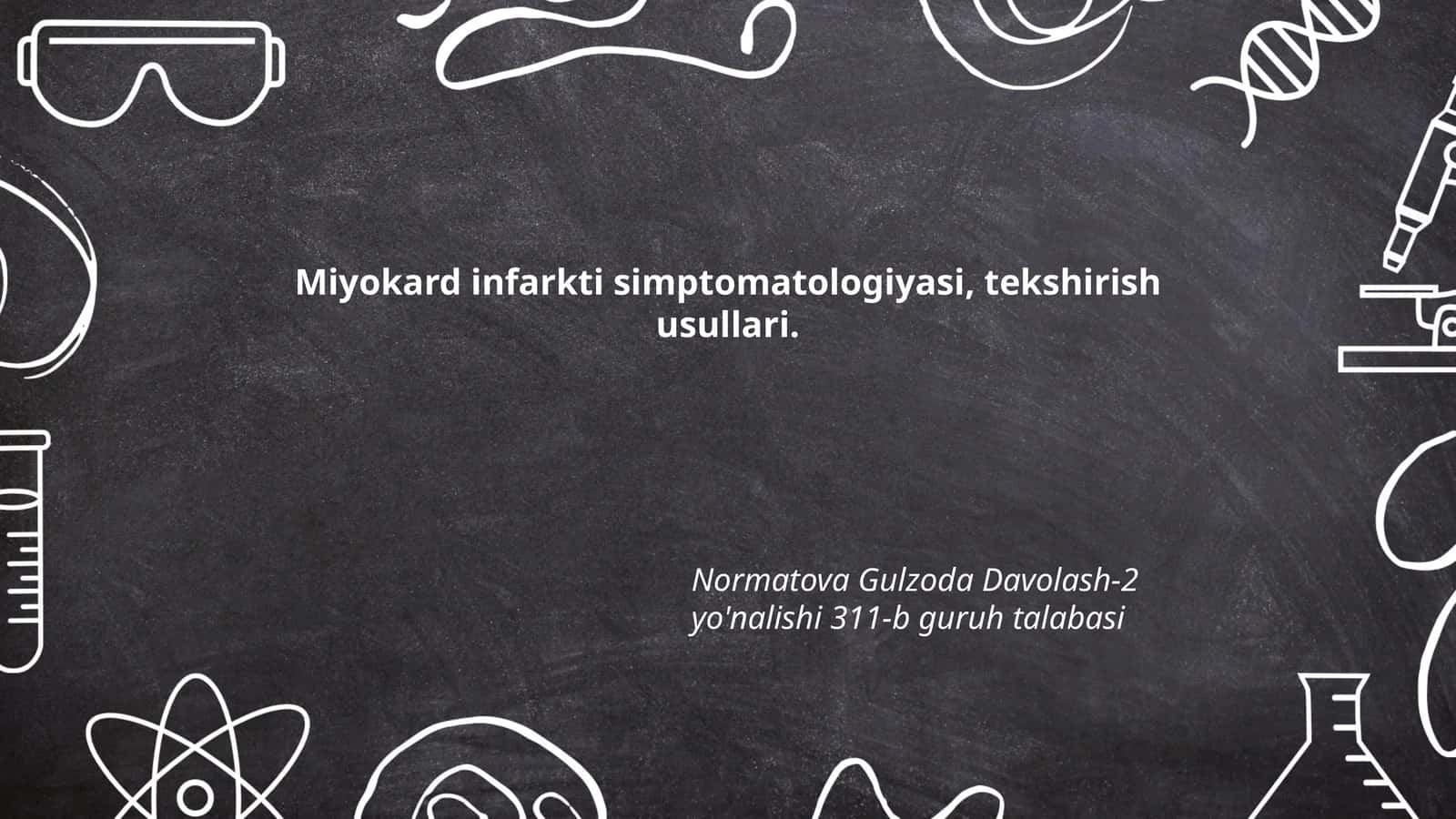 Miyokard infarkti simptomatologiyasi, tekshirish usullari