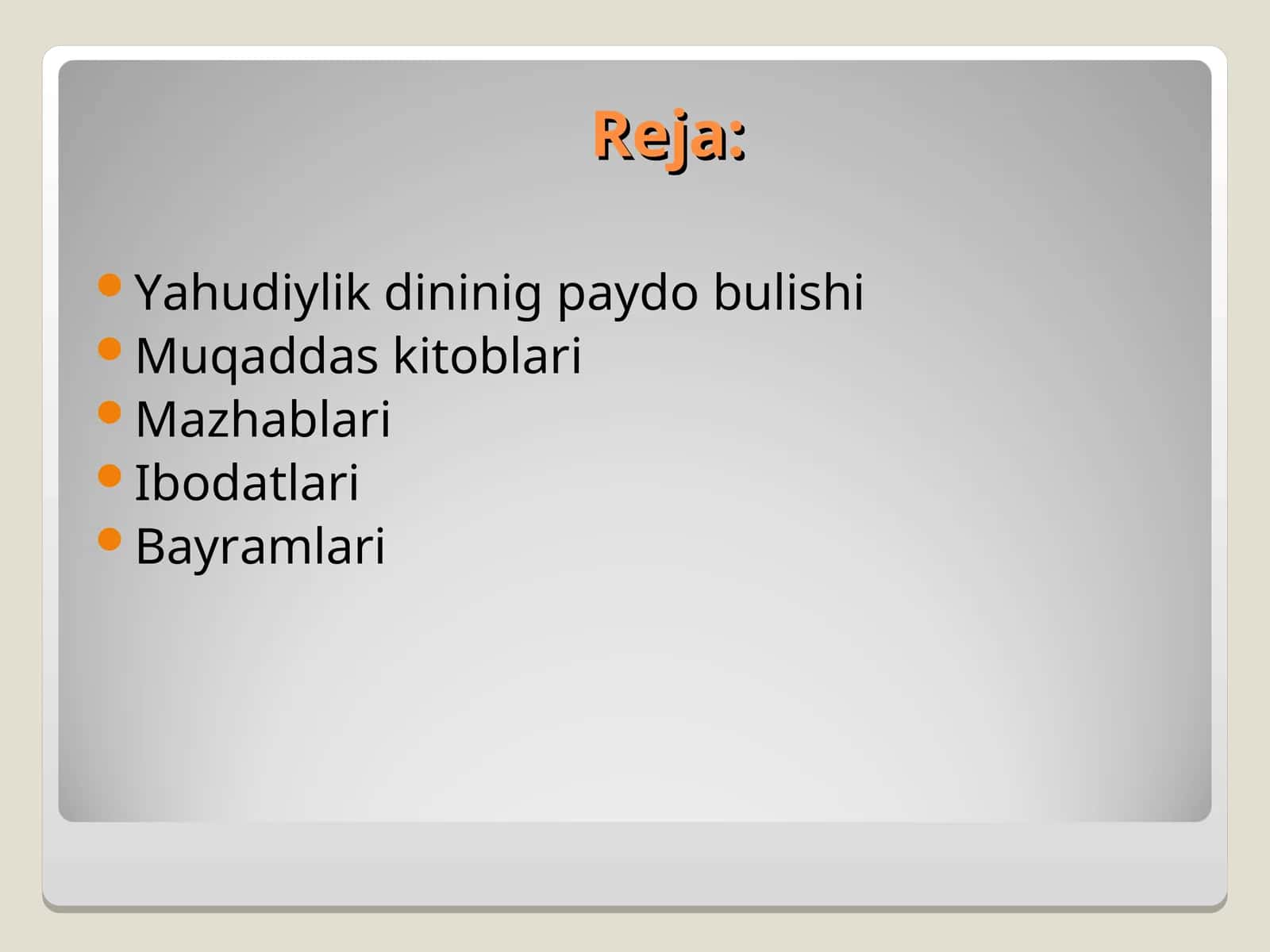 Yahudiylik dininig paydo bulishi