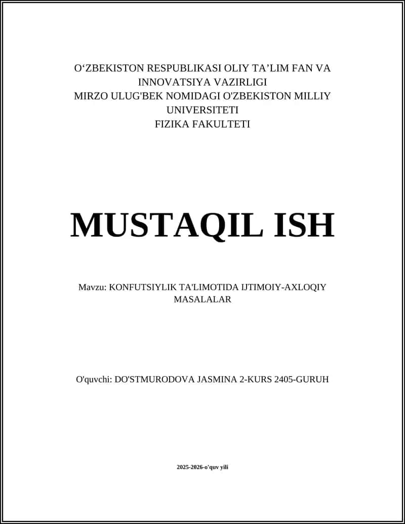 Konfutsiylik Ta'limoti