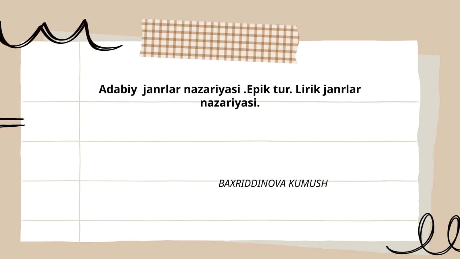 BAXRIDDINOVA KUMUSH