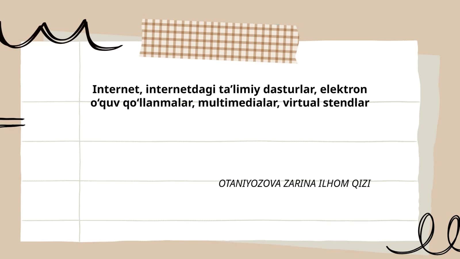 Internet va onlayn ta'lim: asosiy tushunchalar