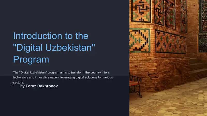 Introduction to the "Digital Uzbekistan" Program