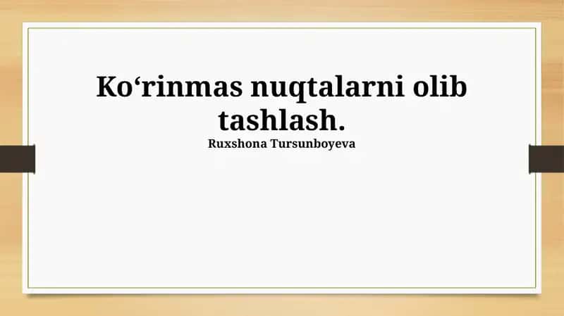 Ko'rinmas Ballarni Olib Tashlashning Usullari