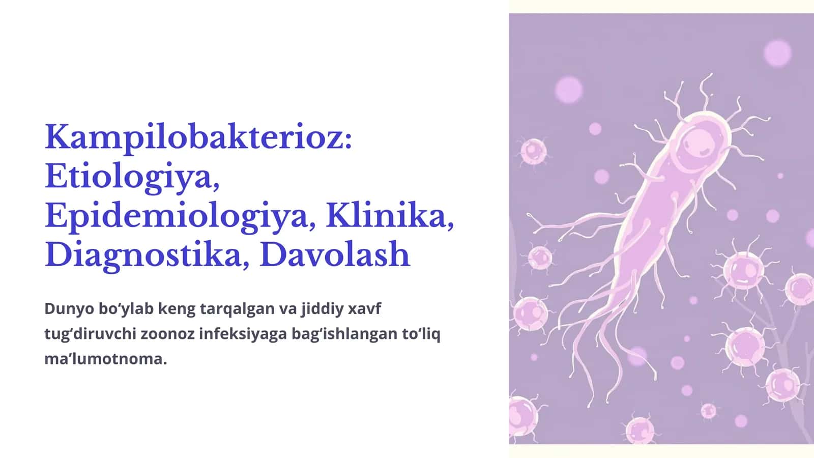 Kampilobakterioz: Etiologiya, Epidemiologiya, Klinika, Diagnostika, Davolash