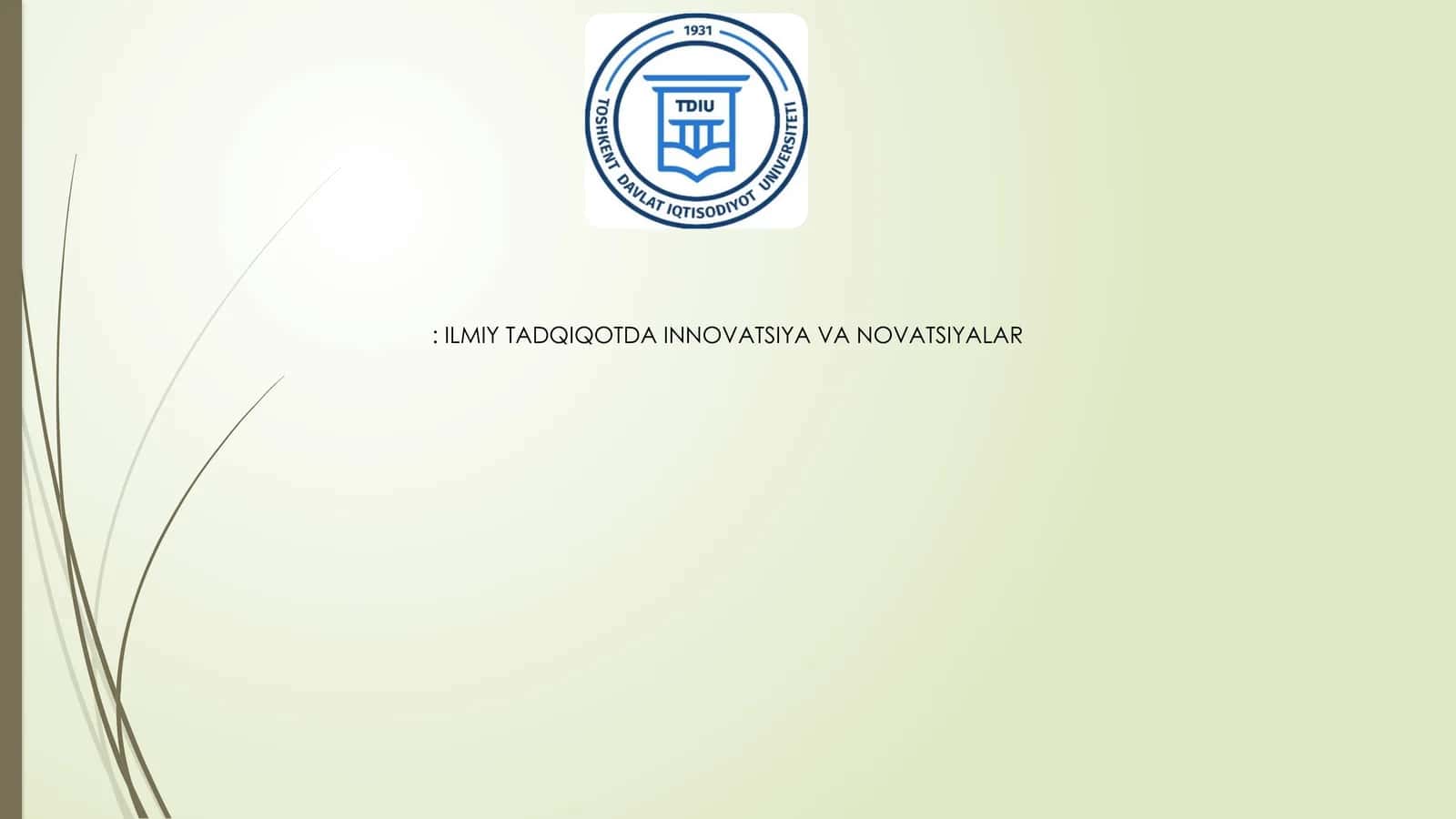 Innovatsiya Tushunchasi va Turi