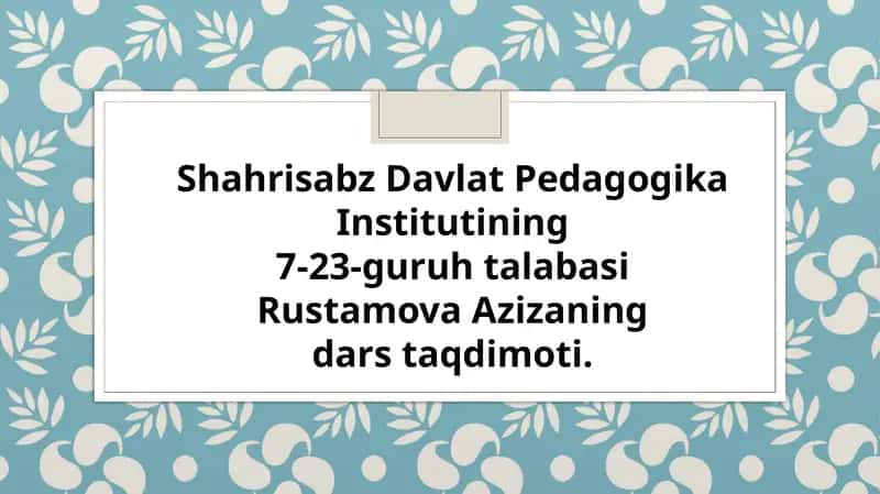 Inklyuziv taʼlimning metod va usullari