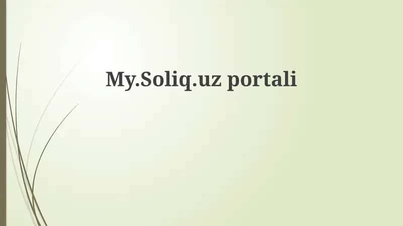 My.soliq.uz portali