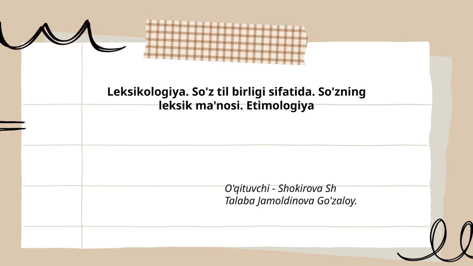 Leksikologiya