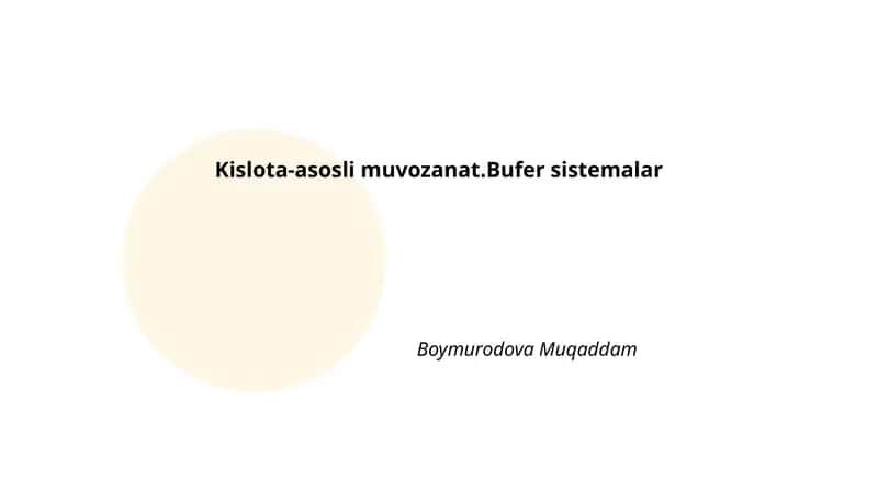 Kislota-asosli muvozanat
