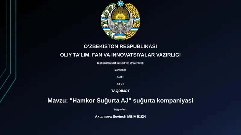 "Hamkor Suĝurta AJ" suĝurta kompaniyasi
