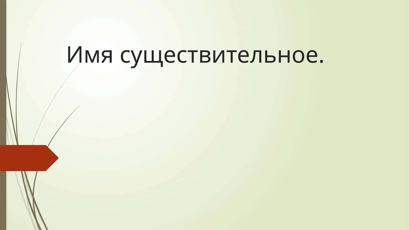 Имя существительное