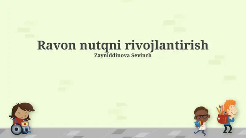 Nutqni rivojlantirish