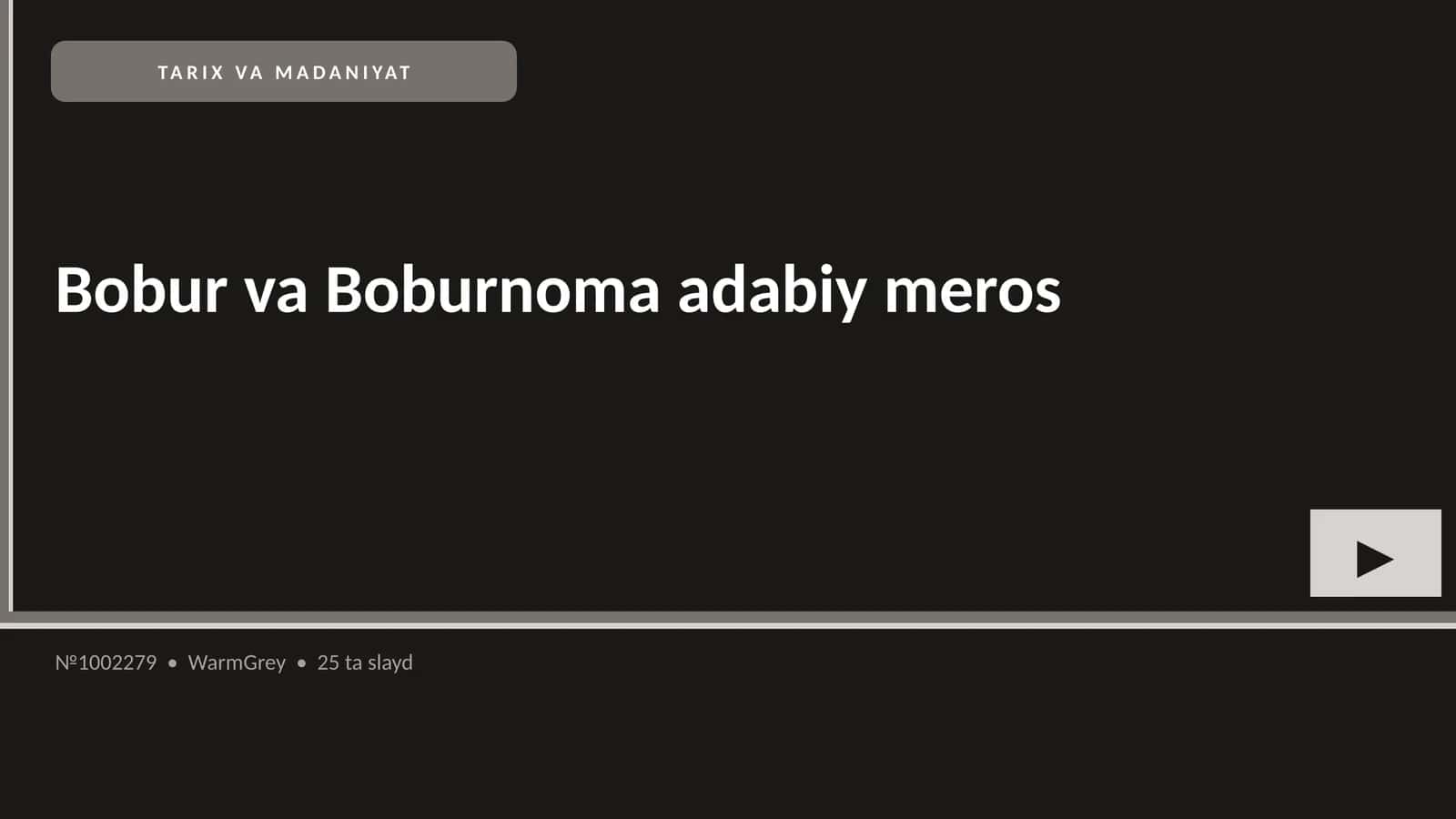 Bobur va Boburnoma adabiy meros