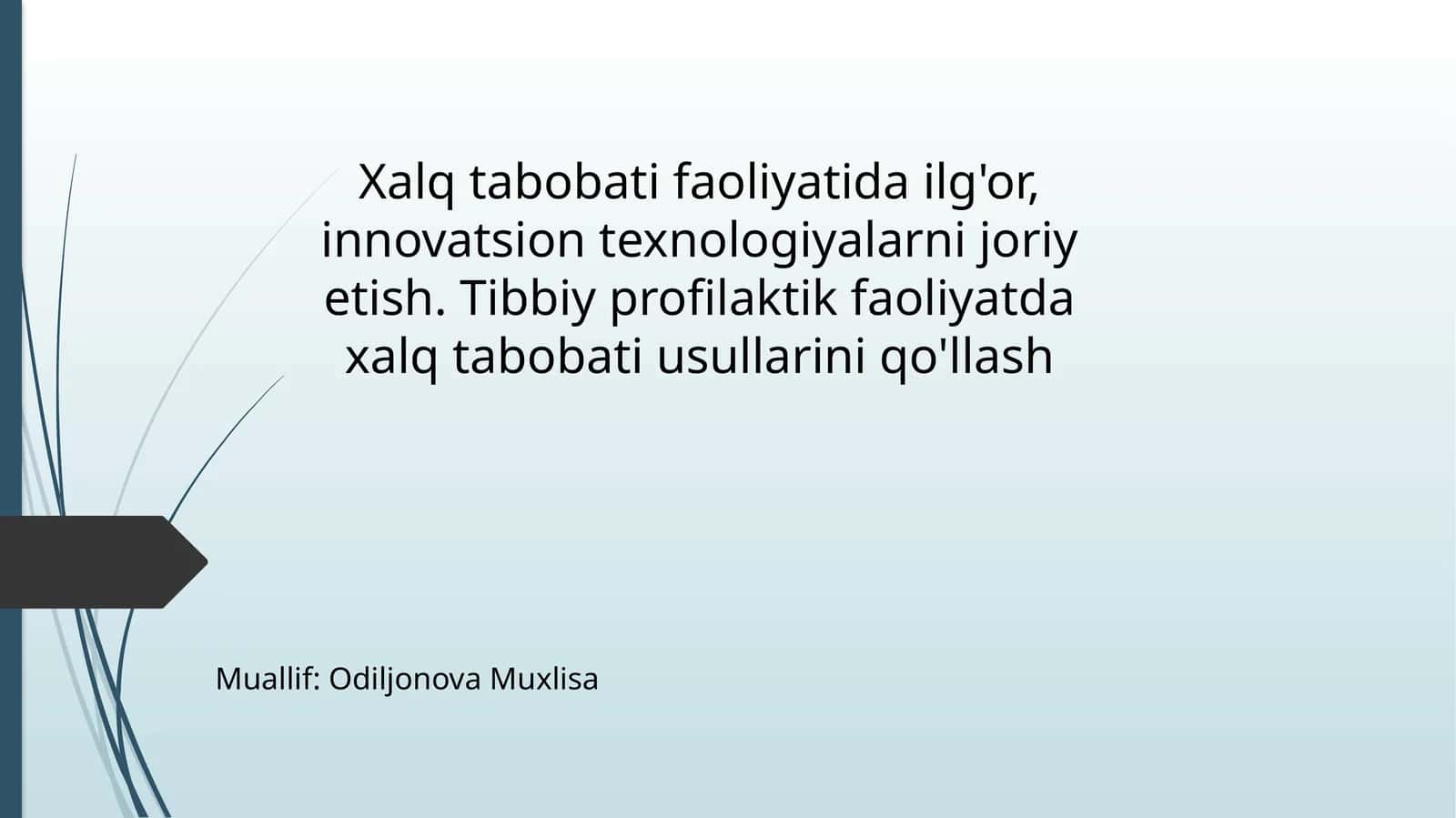 Xalq tabobati va uning ahamiyati