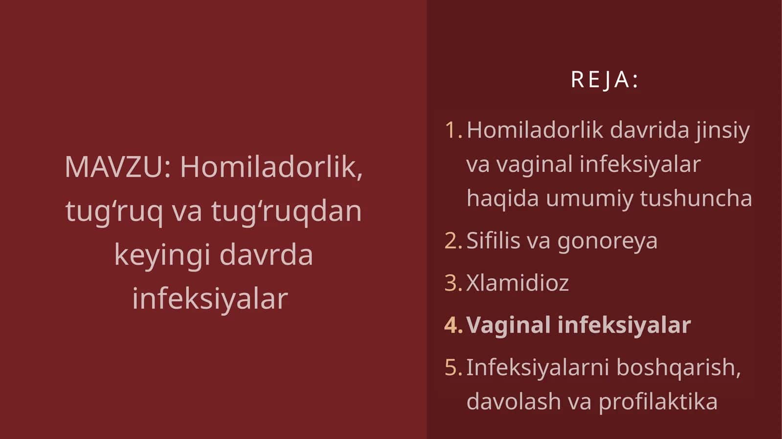 Homiladorlik, tug‘ruqva tug‘ruqdan keyin gida infeksiyalar