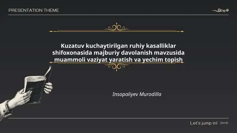 Majburiy davolashda bemorning huquqlari va huquqiy mexanizmlar: muammolar va yechimlar