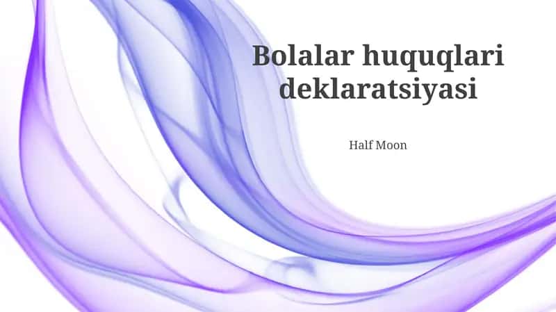 Bolalar huquqlari deklaratsiyasi