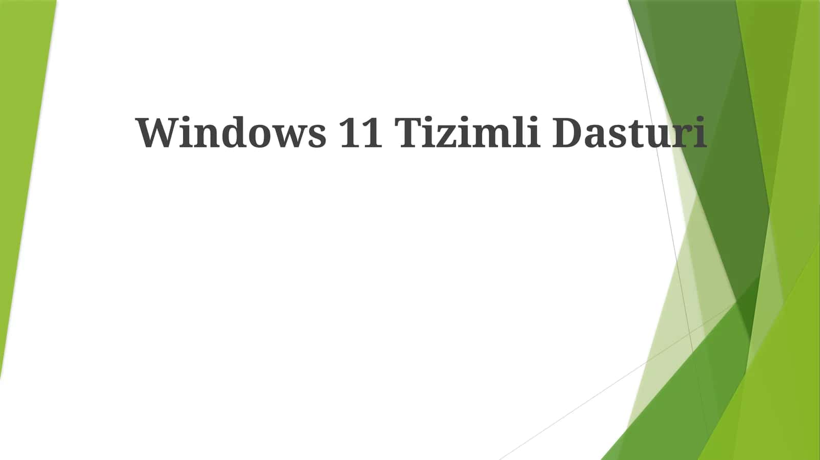 Windows 11TizimliDasturi
