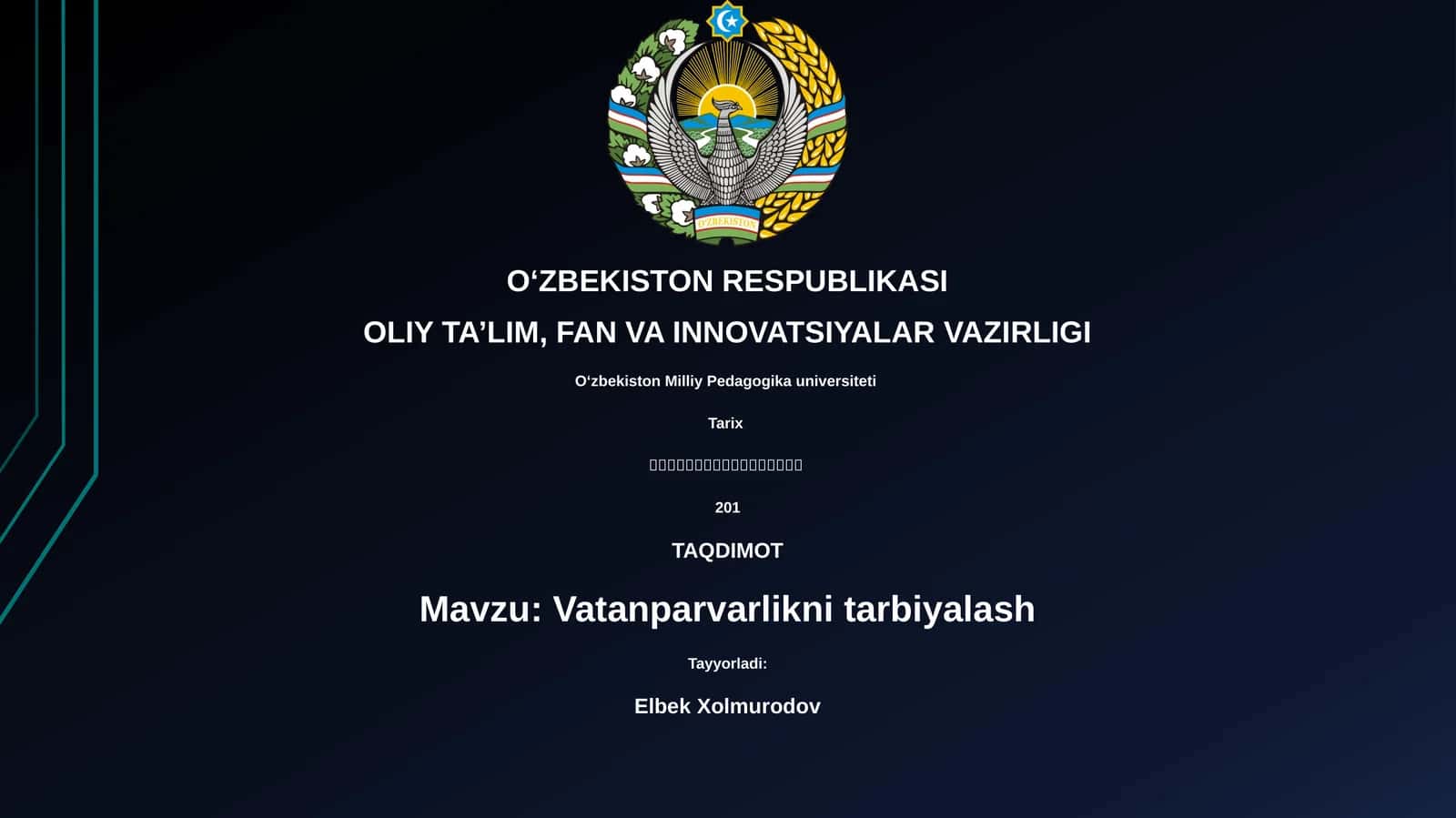 Vatanparvarlikni tarbiyalash