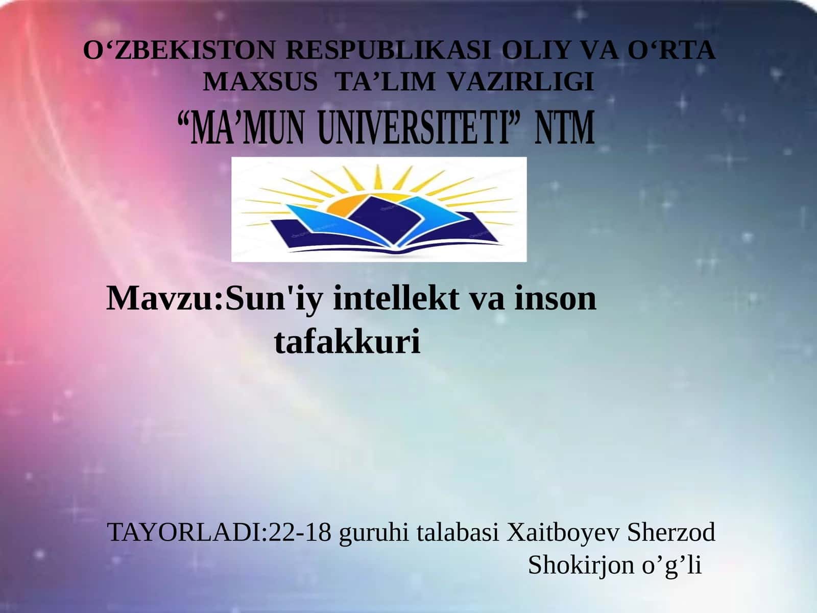 Sun'iy intellekt va inson tafakkuri