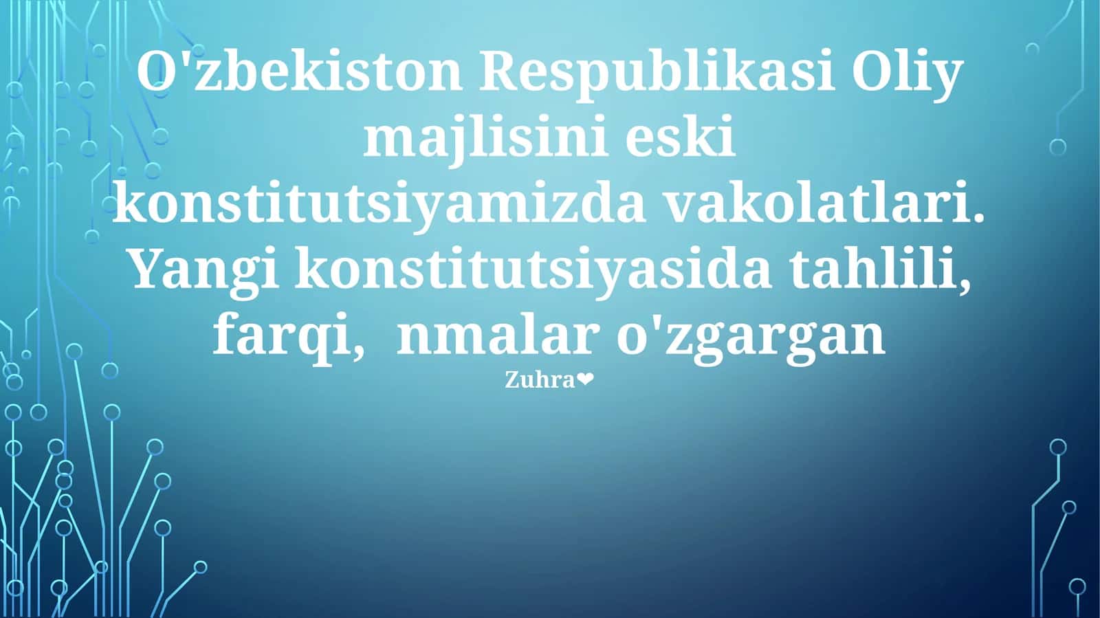 Yangi Konstitutsiyada Oliy Majlisning vakolatlari