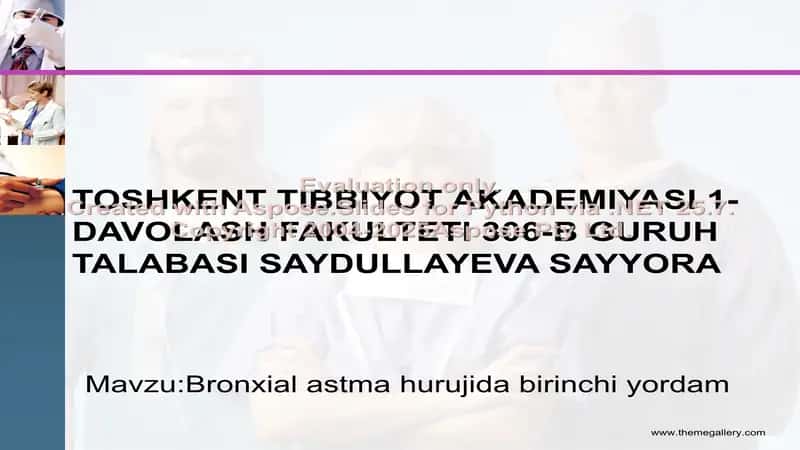 Bronxial astma birinchi yordam