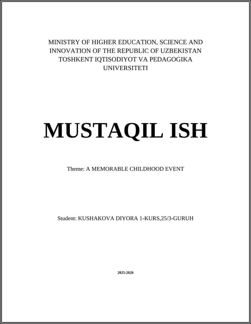 MUSTAQIL ISH