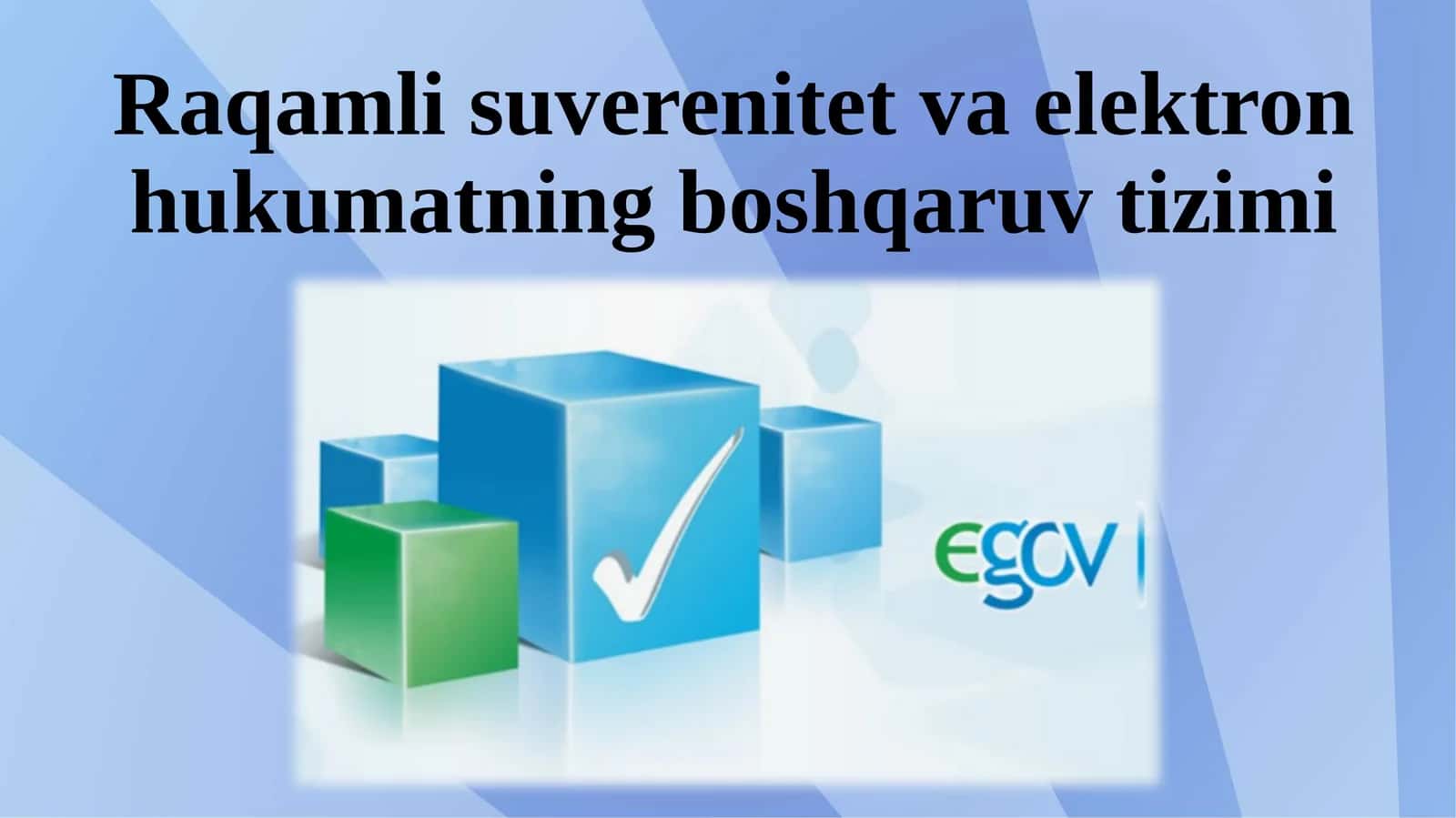 Raqamli suverenitet va elektron hukumatning boshqaruv tizimi