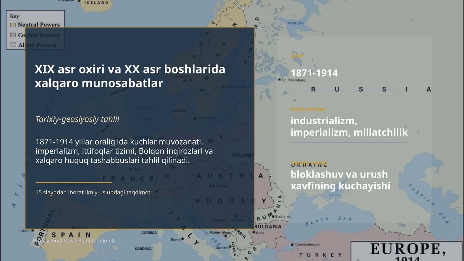 XIX asr oxiri va XX asr boshlarida xalqaro munosabatlar