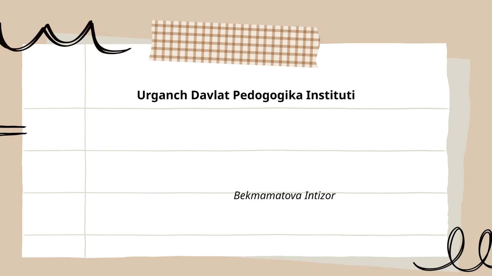 Urganch Davlat Pedogogika Instituti