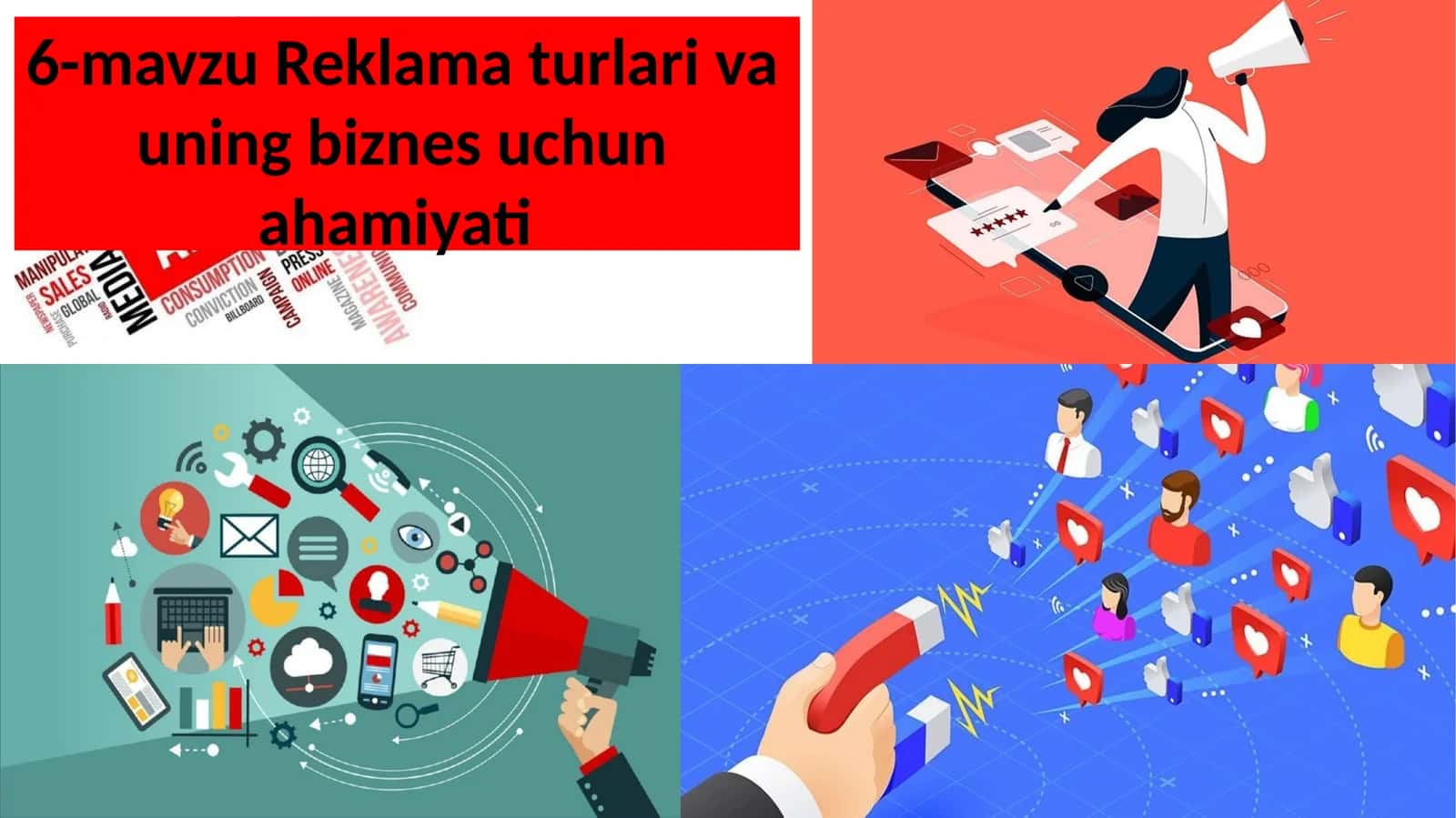 Reklama turlari va uning biznes uchun ahamiyati