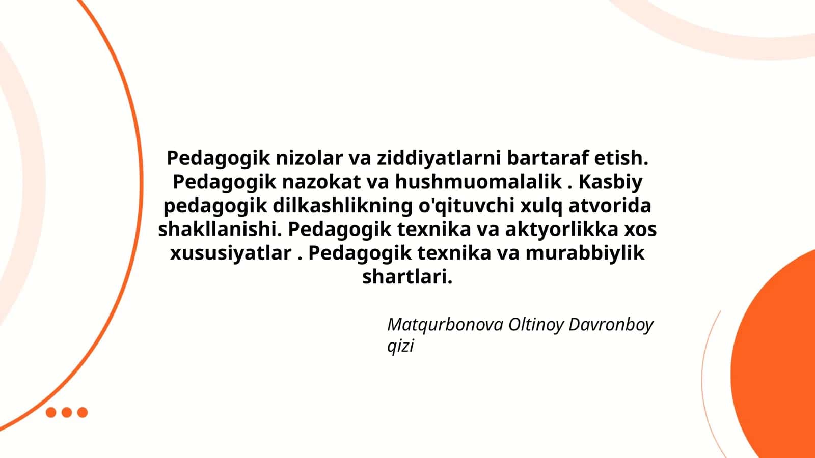Pedagogik nizolar va ziddiyatlarni bartaraf etish