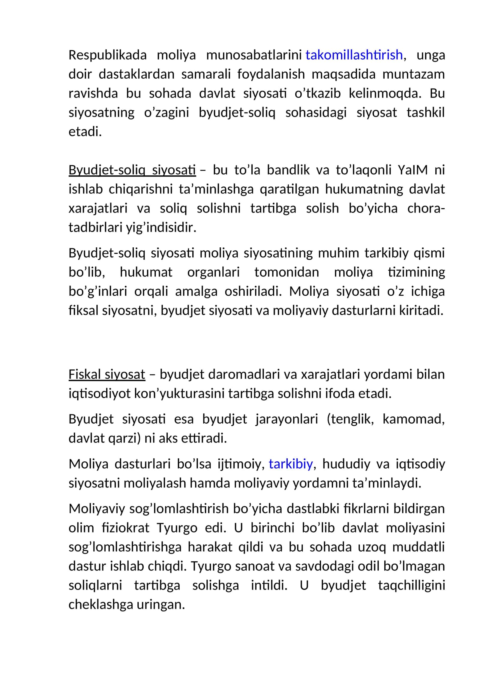 Byudjеt-soliq siyosati