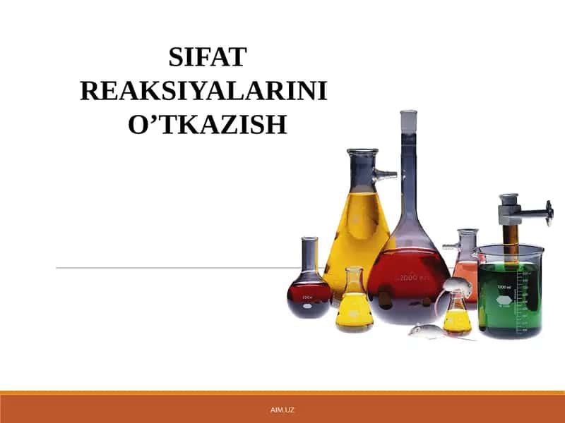 Sifat Reaksiyalari